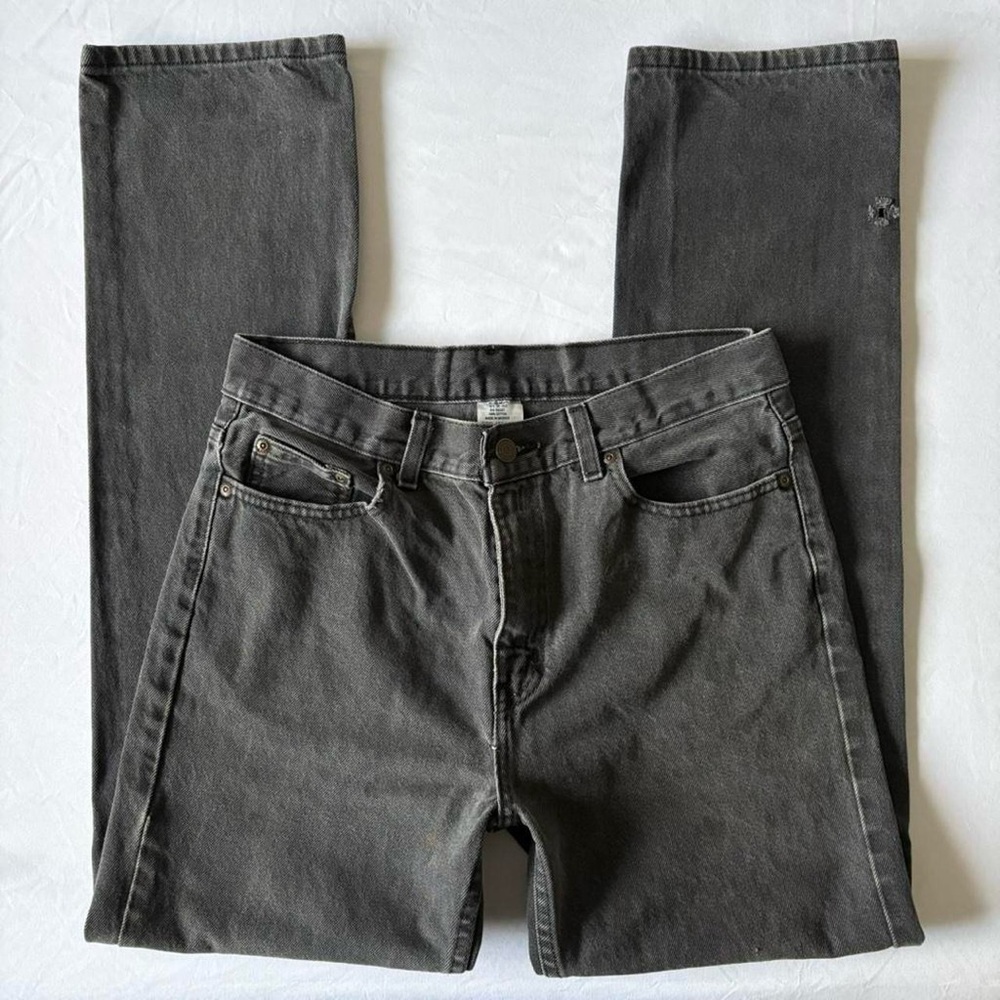 Charcoal Black Straight-Leg Jeans